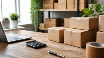 Paket und Taschenrechner für die Kalkulation von eBay-Kombirabatt und Retoure