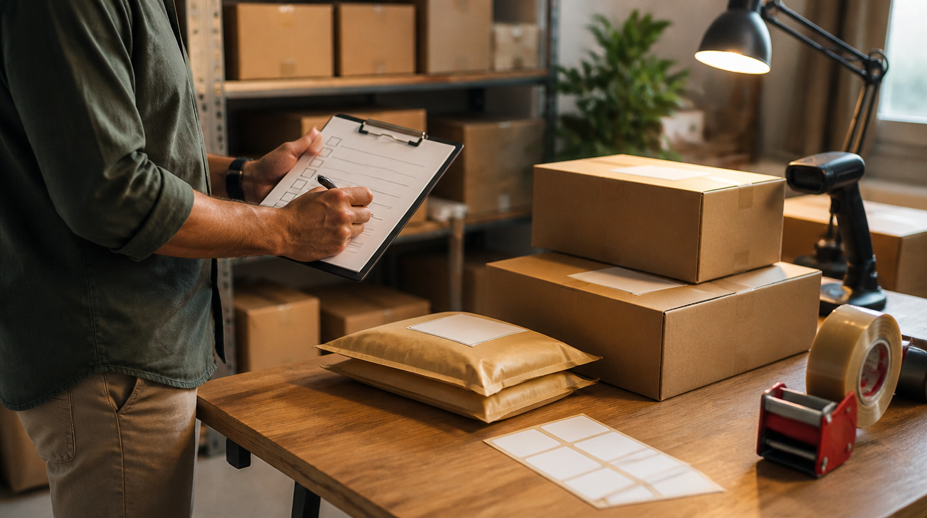 easyShop-Pflichtangaben: Pakete und Checkliste im Lager