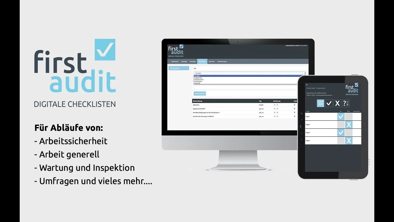 - Optimaler Workflow mit der Audit- und Checklisten-App