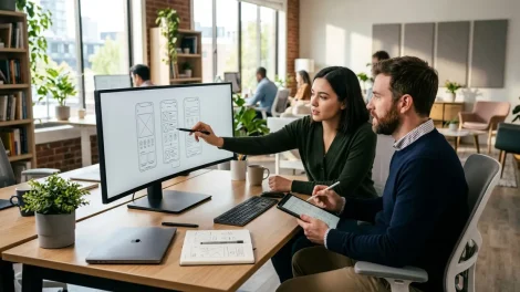 Designjobs im KI-Zeitalter: Hiring-Manager und Designer bei der Zusammenarbeit