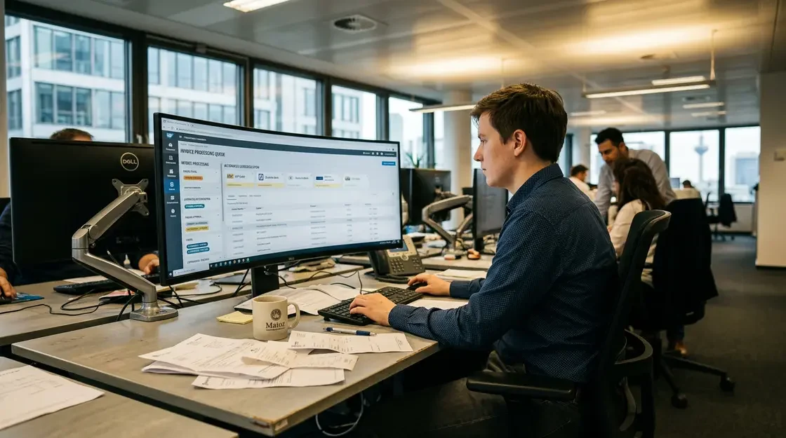 Finance Automation im Backoffice – Autonomous Agents in der Praxis Finance Automation, Autonomous Agents – Finance Analyst prüft autonomen Agenten für Finance Automation im Backoffice