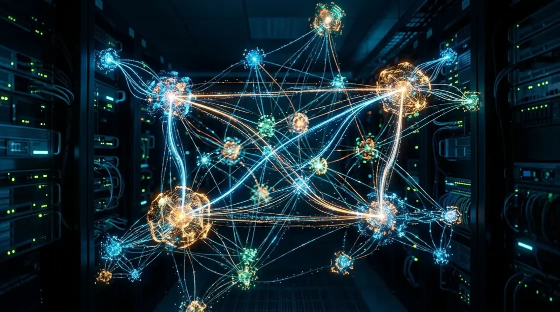 MoE Modelle Architektur mit Experten-Routing-Netzwerk visualisiert