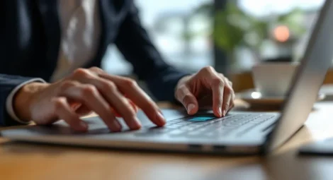 Passkeys Authentifizierung per Fingerabdruck am Laptop