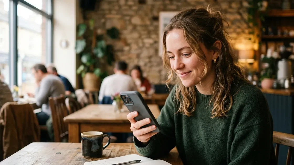 Person hält iPhone mit WhatsApp Dual Account Ansicht